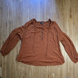 a.n.a Orange Tunic Top